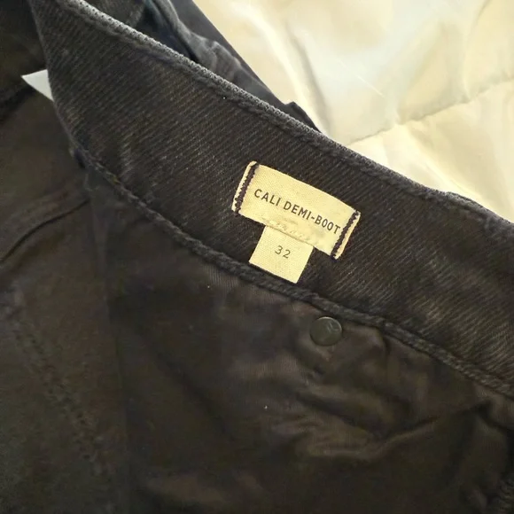 Madewell Curvy Cali Demi Boot Cut Denim Jeans Black Size 32 - Picture 6 of 6